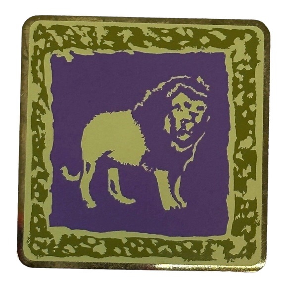 (2) Walt Disney World Animal Kingdom Purple Lion & Blue Rhino Pins - Picture 2 of 5